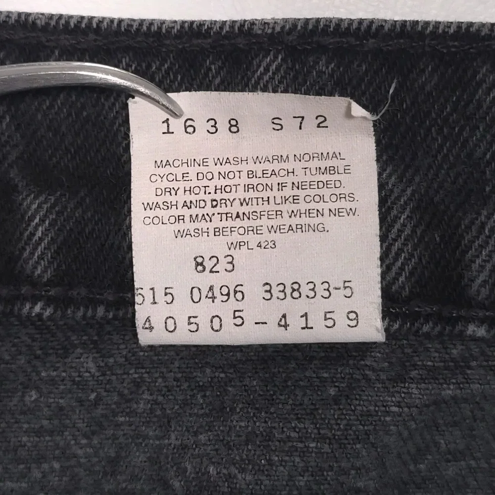 Levi's Vintage Orange Tab‎ 505 Jeans 40x30 Black USA MADE Regular Fit Straight